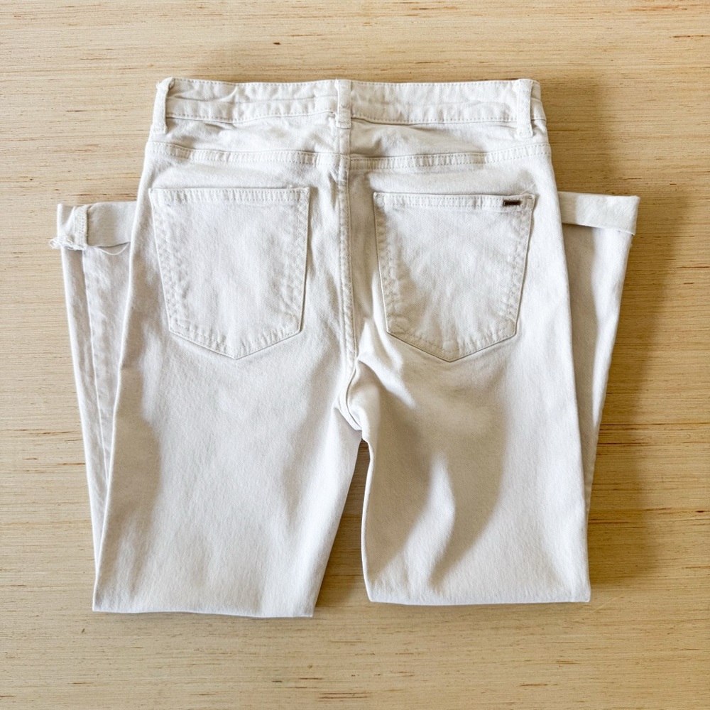Zara‎ Women's Off-White Straight Leg Jeans Size 6 - Picture 7 of 8